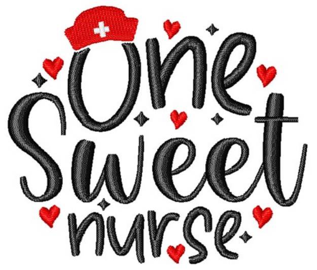 Picture of One Sweet Nurse Machine Embroidery Design