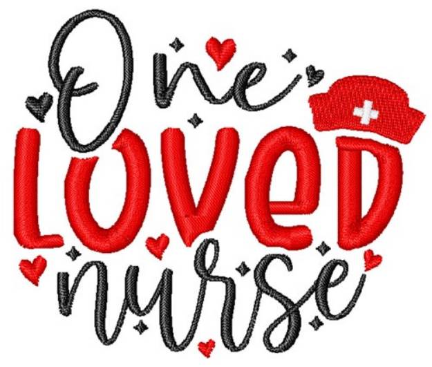 Picture of One Loved Nurse Machine Embroidery Design