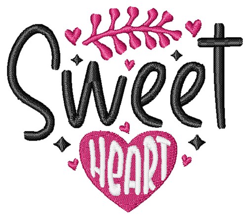 Sweet Heart Machine Embroidery Design