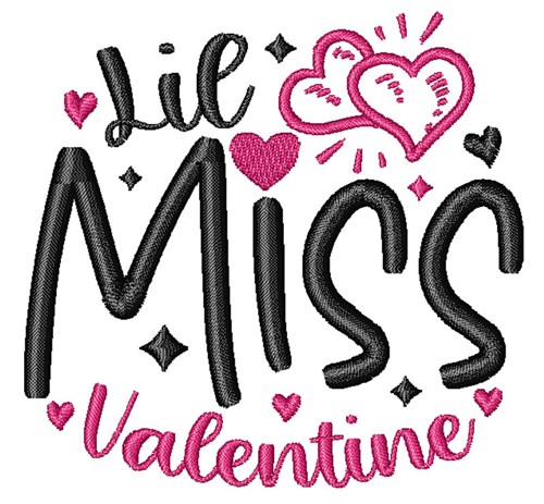 Lil Miss Valentine Machine Embroidery Design