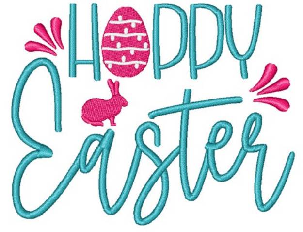 Picture of Cute Happy Easter Machine Embroidery Design