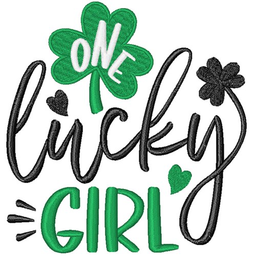 One Lucky Girl Machine Embroidery Design