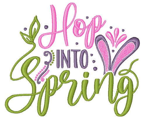 Hop Into Spring Machine Embroidery Design