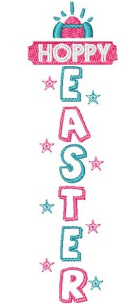 Picture of Hoppy Easter Banner Machine Embroidery Design