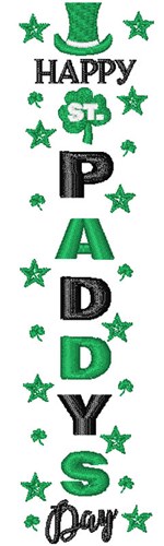 Happy St Paddys Day Machine Embroidery Design