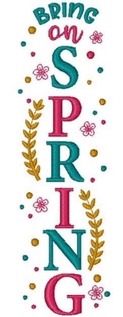 Picture of Bring On Spring Banner Machine Embroidery Design