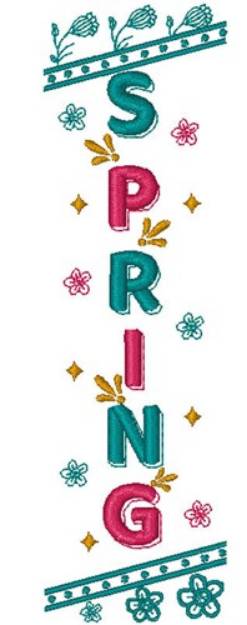 Picture of Spring Banner Machine Embroidery Design
