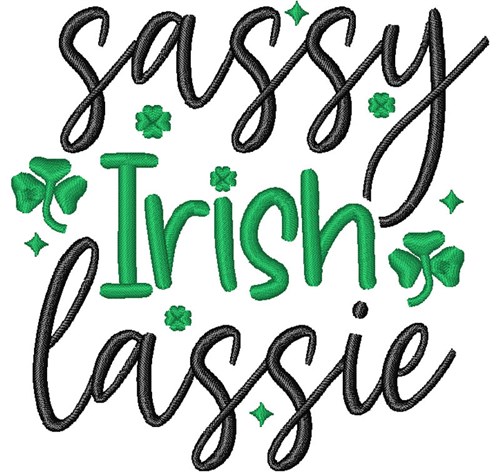 Sassy Irish Lassie Machine Embroidery Design