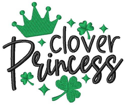 Clover Princess Machine Embroidery Design