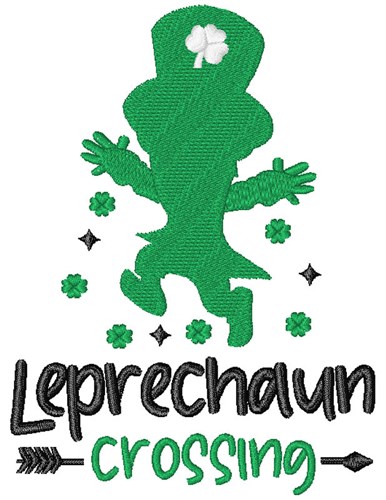 Leprechaun Crossing Machine Embroidery Design