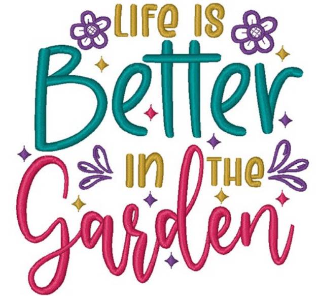 Picture of Better In The Garden Machine Embroidery Design