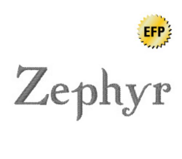 Picture of Zephyr Embroidery Font