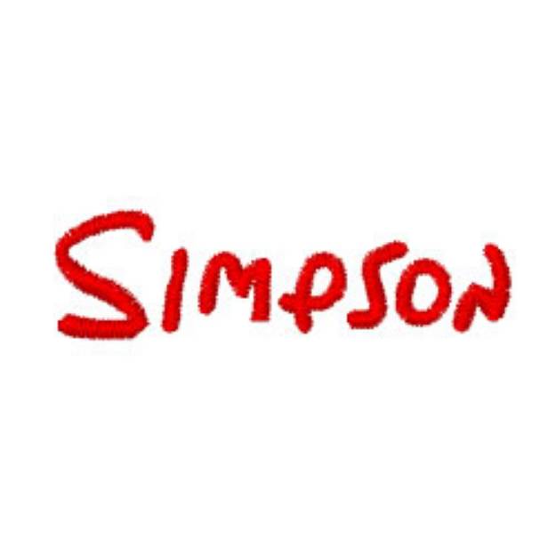 Picture of Simpson Font Embroidery Font