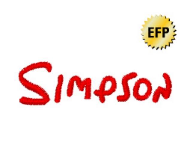 Picture of Simpson Embroidery Font