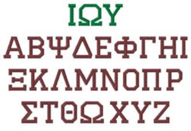 Picture of Greek Ivy Embroidery Font