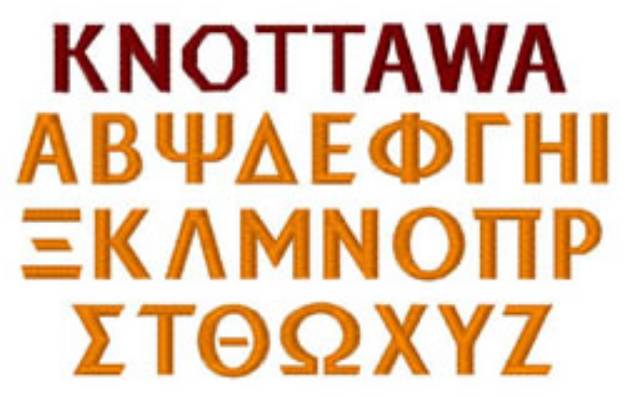 Picture of Greek Knottawa Embroidery Font