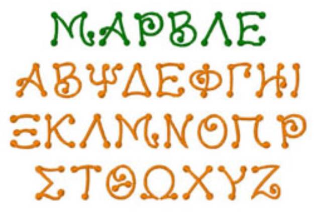 Picture of Greek Marble Embroidery Font