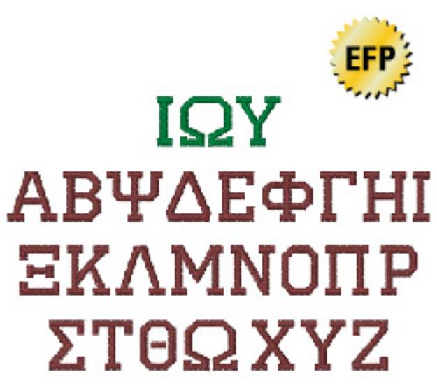Picture of Greek Ivy Embroidery Font