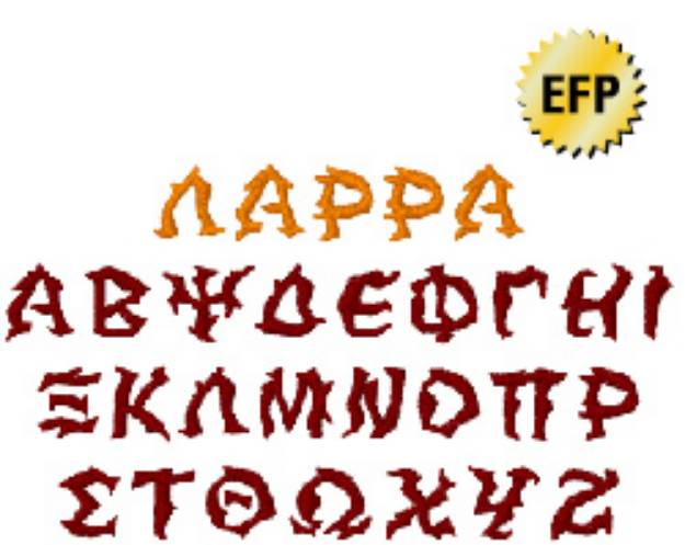 Picture of Greek Larra Embroidery Font