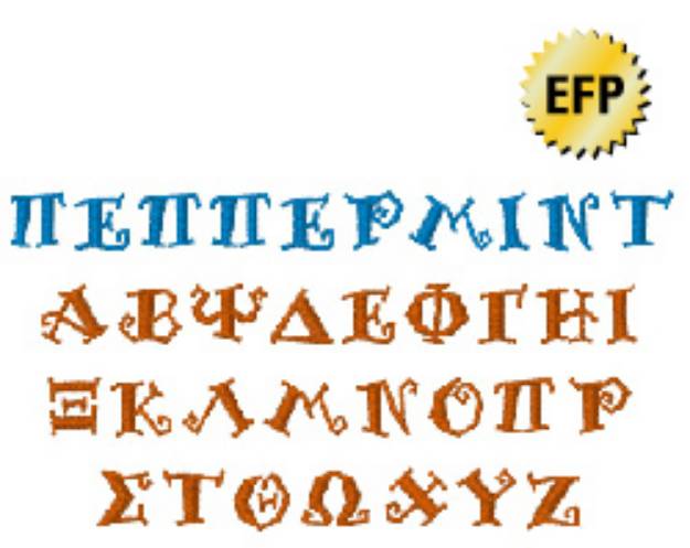 Picture of Greek Peppermint Embroidery Font