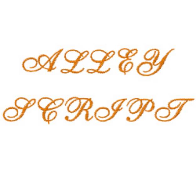 Picture of Alley Script Font Embroidery Font