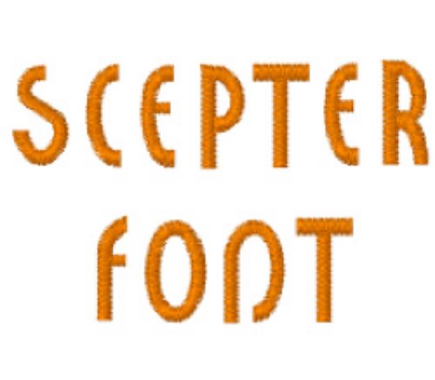 Picture of Scepter Font Embroidery Font