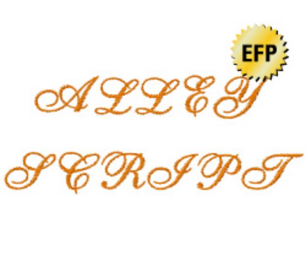 Picture of Alley Script EFP Font Embroidery Font