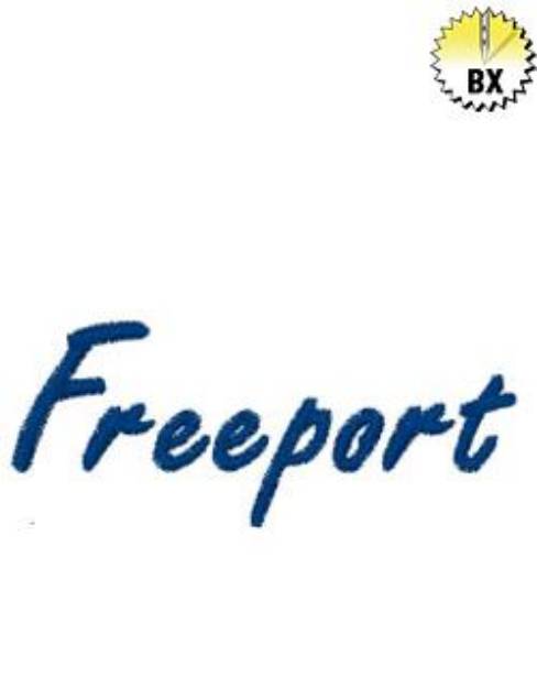 Picture of Freeport Font Embroidery Font