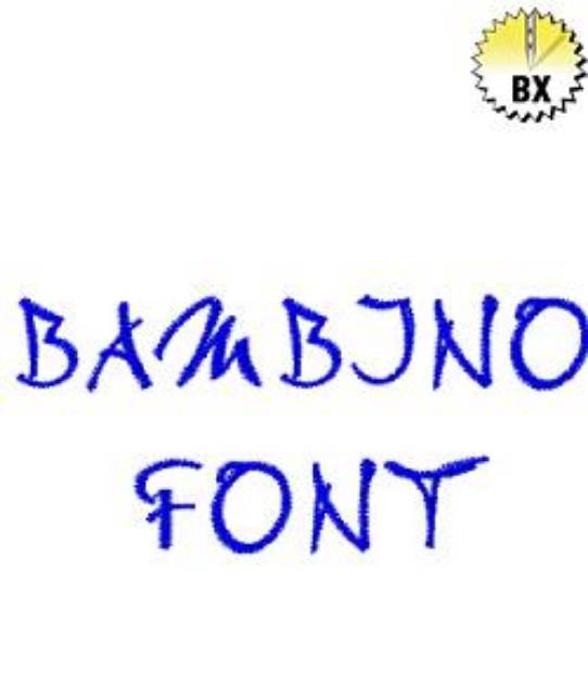 Picture of Bambino Font Embroidery Font
