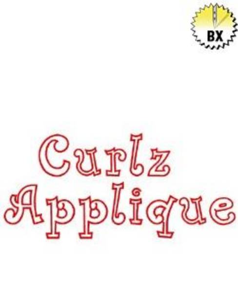Picture of Curlz Applique Embroidery Font