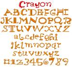 Picture of Crayon Embroidery Font