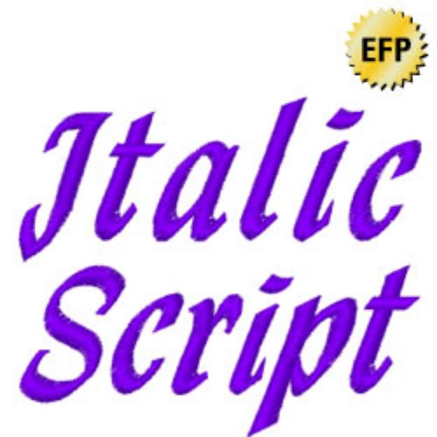 Picture of Italic Script Embroidery Font