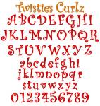 Picture of Twisties Curlz Embroidery Font