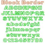 Picture of Block Border Embroidery Font