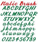 Picture of Italic Brush Embroidery Font
