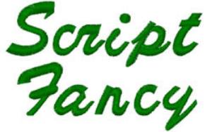 Picture of Script Fancy Embroidery Font
