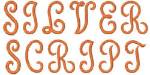 Picture of Silver Script Embroidery Font
