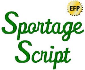 Picture of Sportage Script Embroidery Font