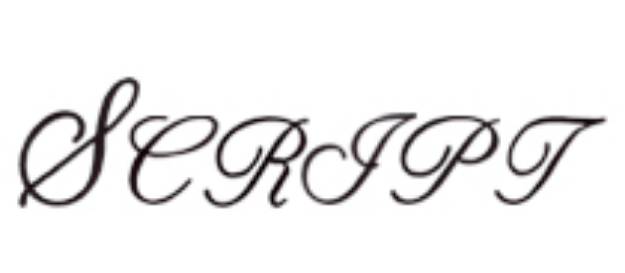 Picture of Script Embroidery Font