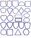 Picture of Shapes and Borders Applique Embroidery Font