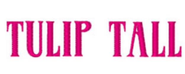 Picture of Tulip Tall Embroidery Font