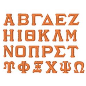 Picture of Greek Standard Embroidery Font