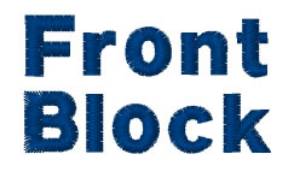 Picture of Front Block Embroidery Font