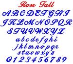 Picture of Rose Tall Embroidery Font