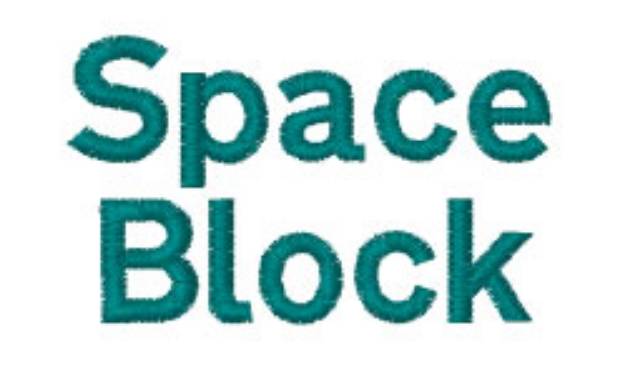 Picture of Space Block Embroidery Font