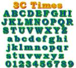 Picture of 3C Times Embroidery Font
