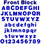 Picture of Front Block Embroidery Font
