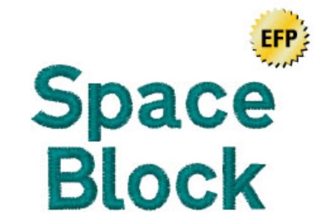 Picture of Space Block Embroidery Font
