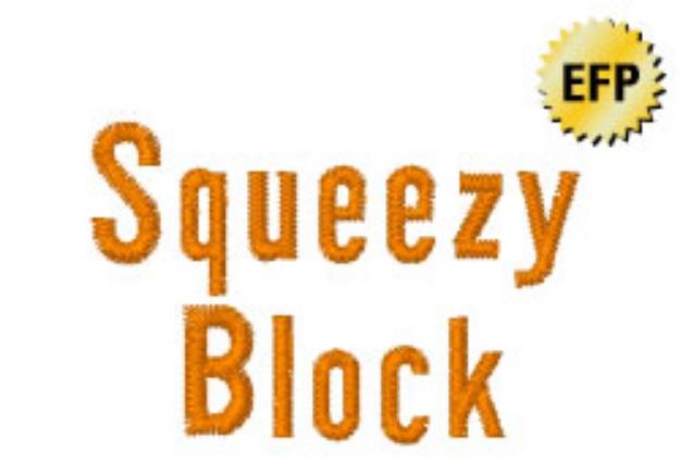 Picture of Squeezy Block Embroidery Font
