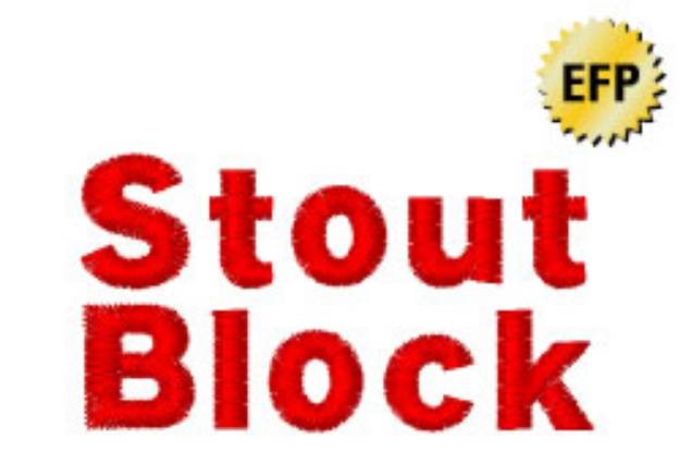Picture of Stout Block Embroidery Font